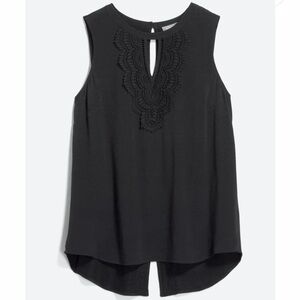 Daniel Rainn Quin Keyhole Crochet Blouse